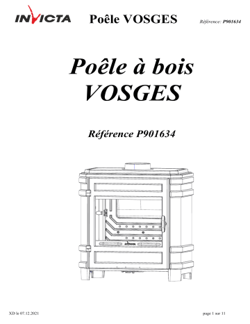 Invicta Vosges Cast Iron Stove spécification | Fixfr