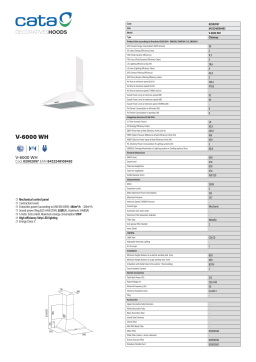 Cata V-6000 WH Hood Manuel utilisateur