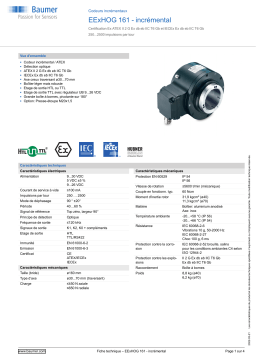 Baumer EExHOG 161 Incremental encoder Fiche technique