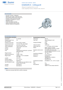 Baumer EAM500R-K - CANopen® Encoder Fiche technique