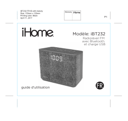 iHome iBT232 Manuel utilisateur