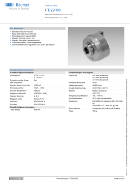 Baumer ITD22H00 Sine encoder Fiche technique