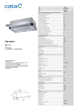 Cata TFB 5160X Hood Manuel utilisateur