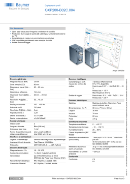 Baumer OXP200-B02C.004 Profile sensor Fiche technique