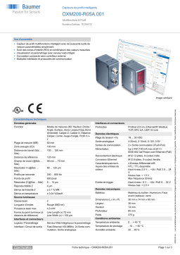 Baumer OXM200-R05A.001 Smart Profile sensor Fiche technique