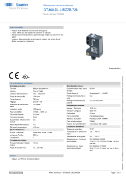 Baumer OT300.DL-UBZZB.72N Distance sensor Fiche technique