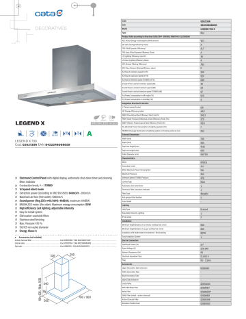 Cata LEGEND X 900 Hood Manuel utilisateur | Fixfr