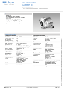 Baumer ExEIL580P-SY Incremental encoder Fiche technique