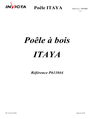 Invicta Itaya Cast Iron Stove spécification | Fixfr