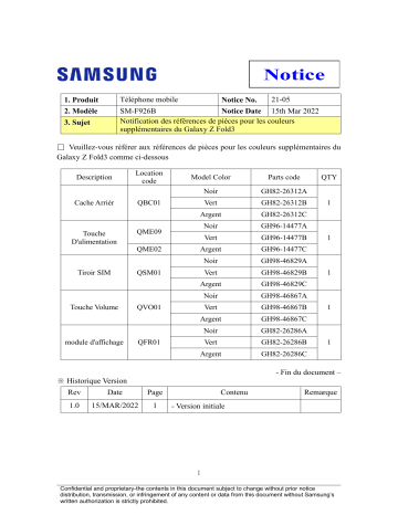 Samsung SM-F926B/DS Manuel utilisateur | Fixfr