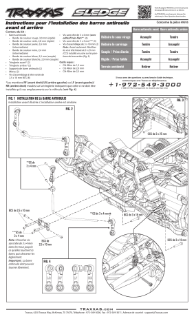 Traxxas sledge Mode d'emploi | Fixfr