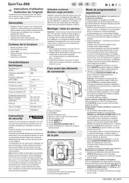 elero QuinTec-868 Mode d'emploi