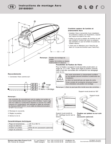 elero Aero Mode d'emploi | Fixfr