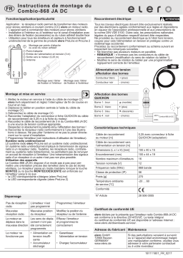 elero Combio-868 JA DC Mode d'emploi