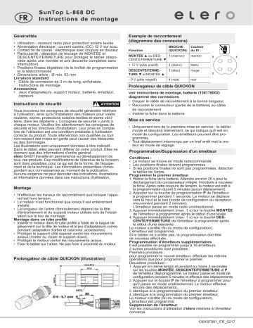 elero SunTop L-868 DC Mode d'emploi | Fixfr
