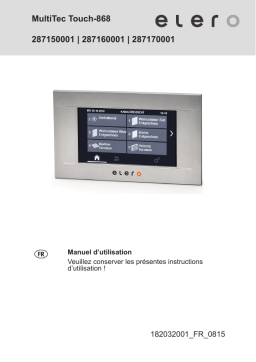 elero MultiTec Touch-868 Mode d'emploi
