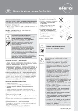 elero SunTop-868 Mode d'emploi