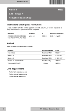 Lovibond Single Method M260 - Nitrate T Manuel utilisateur
