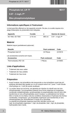 Lovibond Single Method M317 - Phosphate total LR TT Manuel utilisateur