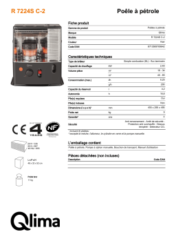 QLIMA R7224SC-2 Paraffin heater Manuel utilisateur