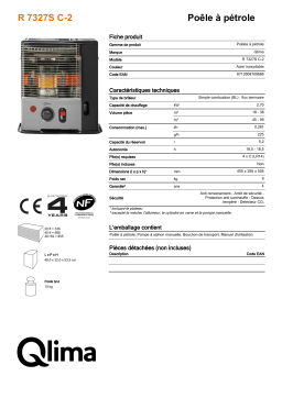 QLIMA R7327SC-2 Paraffin heater Manuel utilisateur