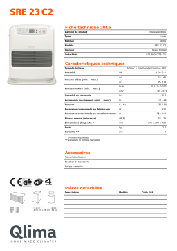 QLIMA SRE23C-2 Paraffin heater Manuel utilisateur