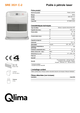 QLIMA SRE3531C-2 Paraffin heater Manuel utilisateur
