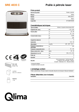 QLIMA SRE4035C Paraffin heater Manuel utilisateur