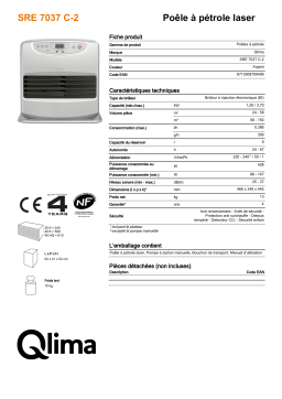 QLIMA SRE7037C-2 Paraffin heater Manuel utilisateur