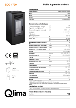 QLIMA ECO1700 Pellet heater Manuel utilisateur