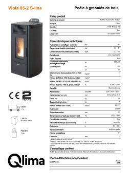 QLIMA Viola 85-2S-line Pellet heater Manuel utilisateur