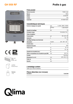 QLIMA GH959RF Ga heater Manuel utilisateur