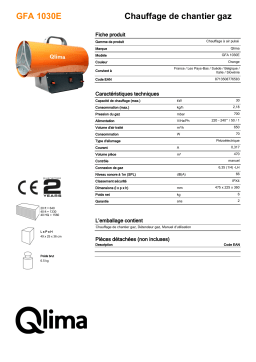 QLIMA GFA1030E Forced Air heater Manuel utilisateur