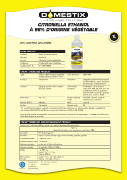 QLIMA Citronella Ethanol Ethanol Manuel utilisateur