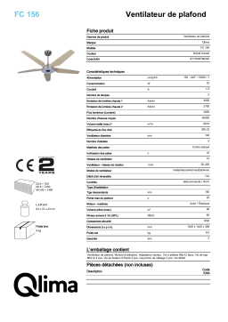 QLIMA FC156 Fan & Air Cooler Manuel utilisateur