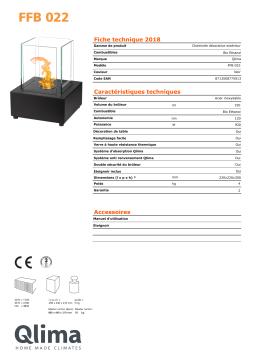 QLIMA FFB022 Decofire Manuel utilisateur