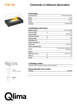 QLIMA FFB105 Decofire Manuel utilisateur