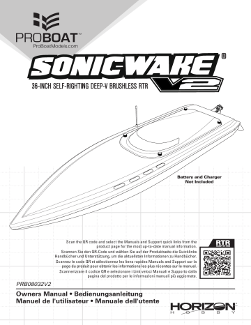 Pro Boat PRB08032V2T1 Sonicwake V2 36