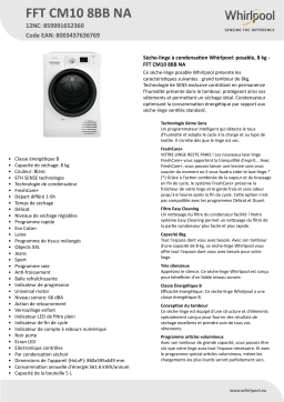 Whirlpool FFT CM10 8BB NA Dryer Manuel utilisateur