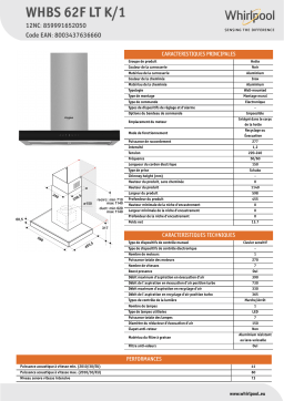 Whirlpool WHBS 62F LT K/1 Hood Manuel utilisateur