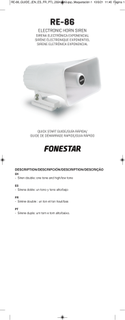 Fonestar RE-86 Horn speaker Mode d'emploi | Fixfr
