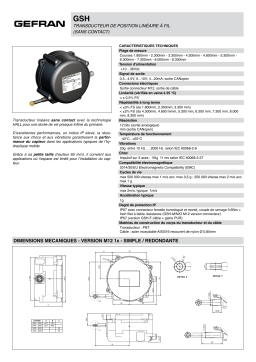 gefran GSH Linear by wire Fiche technique