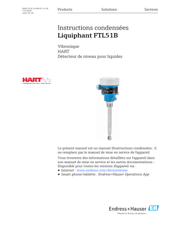 Endres+Hauser Liquiphant FTL51B Manuel utilisateur | Fixfr