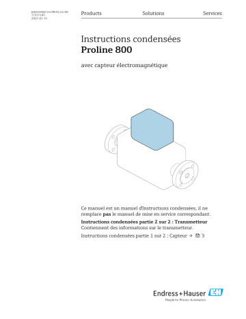 Endres+Hauser Proline 800 Manuel utilisateur | Fixfr