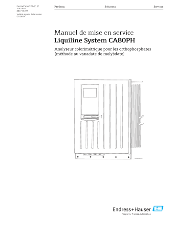 Endres+Hauser Liquiline System CA80PH Mode d'emploi | Fixfr
