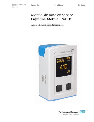 Endres+Hauser Liquiline Mobile CML18 Mode d'emploi | Fixfr