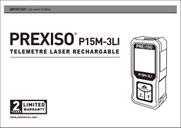 Prexiso P15M-3LI 15M 50FT RECHARGEABLE LASER DISTANCE MEASURE Manuel utilisateur