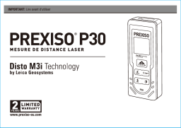 Prexiso P30 30M 100FT LASER DISTANCE MEASURE Manuel utilisateur