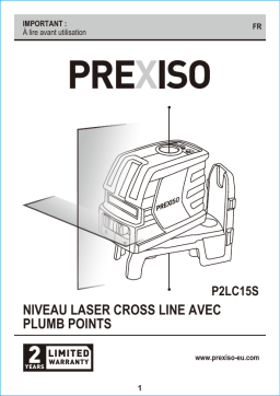 Prexiso P2LC15S CROSS LINE LASER LEVEL WITH PLUMB POINTS Manuel utilisateur