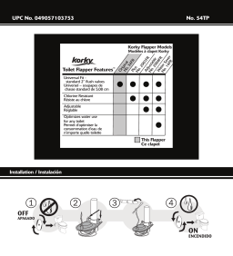 Korky 54TP 2" Basic Toilet Flapper (3 Pack) Mode d'emploi